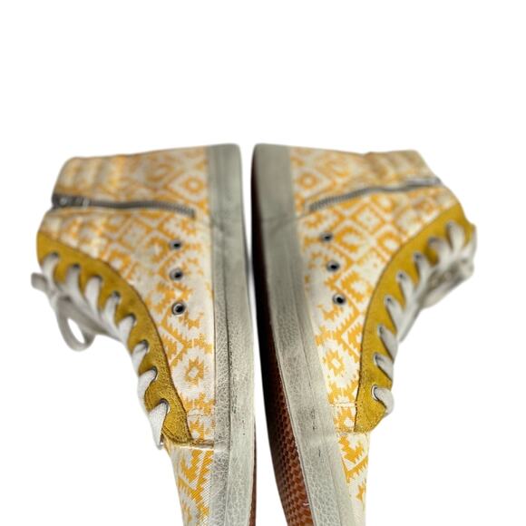 Kim & Zozi Hippie Bling High Top Sneakers Size 10 Yellow - Picture 11 of 12
